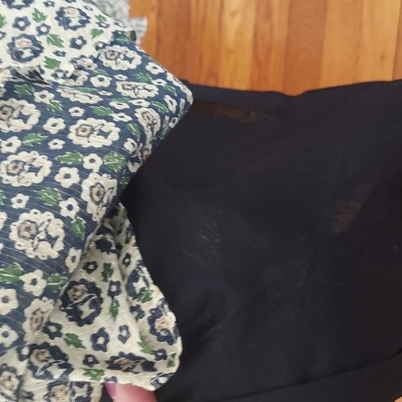 Rebecca Taylor La Vie Ruffle Dress Indigo Combo - Picture 10 of 12